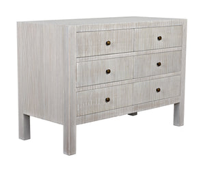 Conrad 6-Drawer Mahogany and Veneer Dresser in White Wash