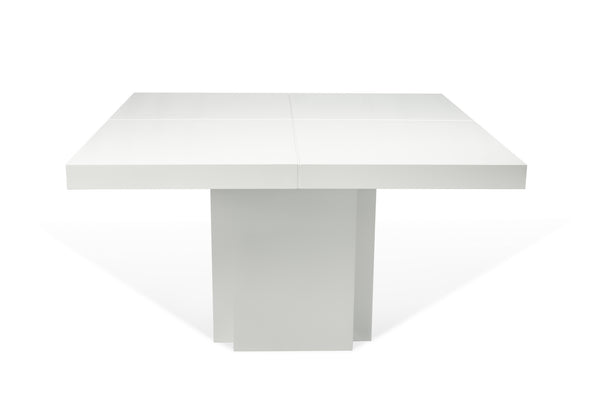 dusk 51" dining table in high gloss white
