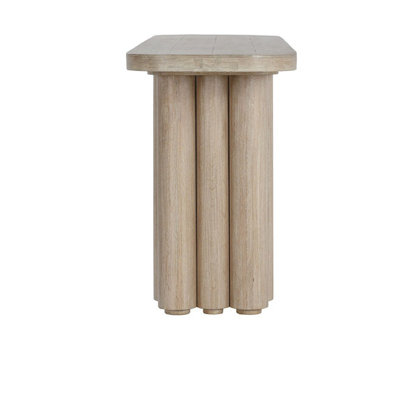 Tiber Solid Wood Console Table in Cream Washed