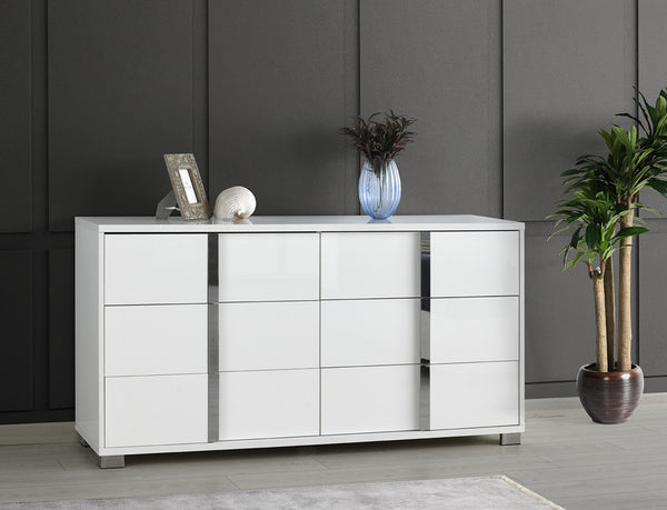 Giulia Night Stand Left Facing in White