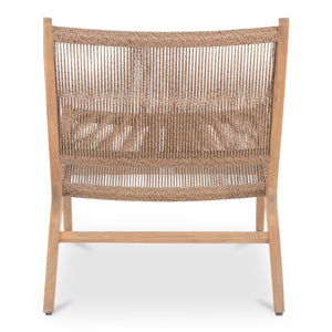 Moe's Palma Outdoor Lounge Chair in Teak & Wicker