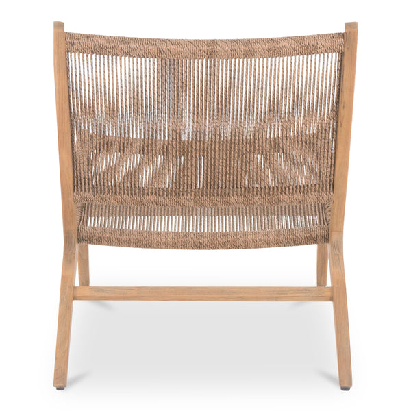 Moe's Palma Outdoor Lounge Chair in Teak & Wicker