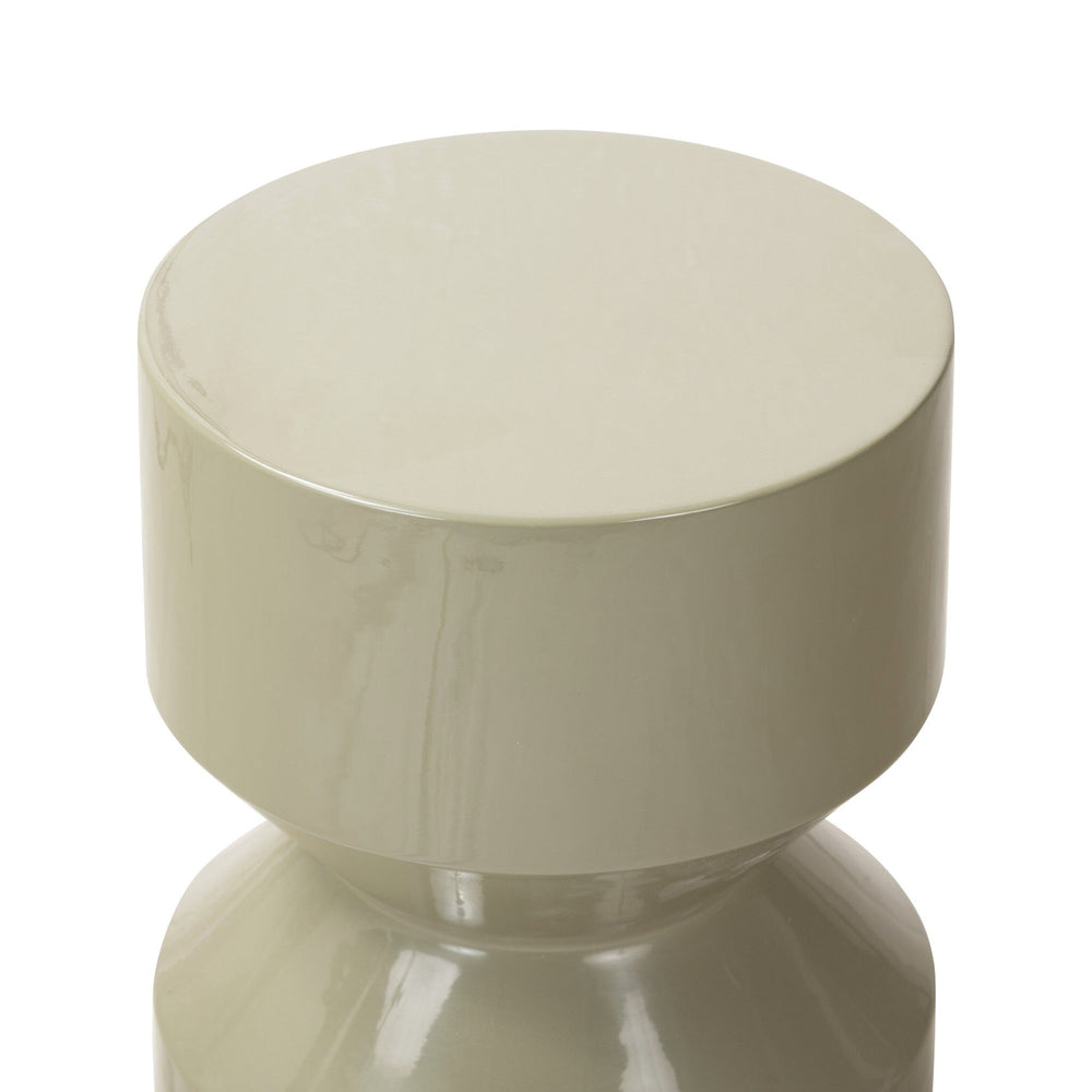 Ara End Table In Moss Lacquered Concrete