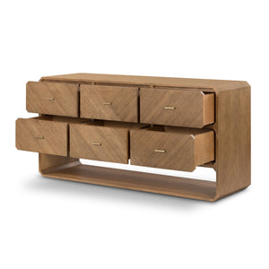 Caspian 6 Drawer Dresser In Nat Ash Veneer