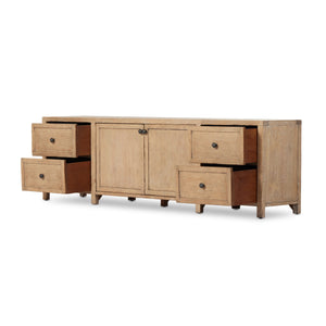 Gaines Media Console In Aged Light Pine