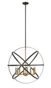 Cavallo 8 Light Pendant  in Hammered Bronze + Olde Brass Finish