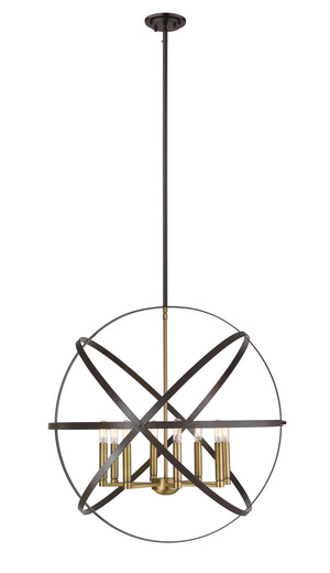 Cavallo 8 Light Pendant  in Hammered Bronze + Olde Brass Finish