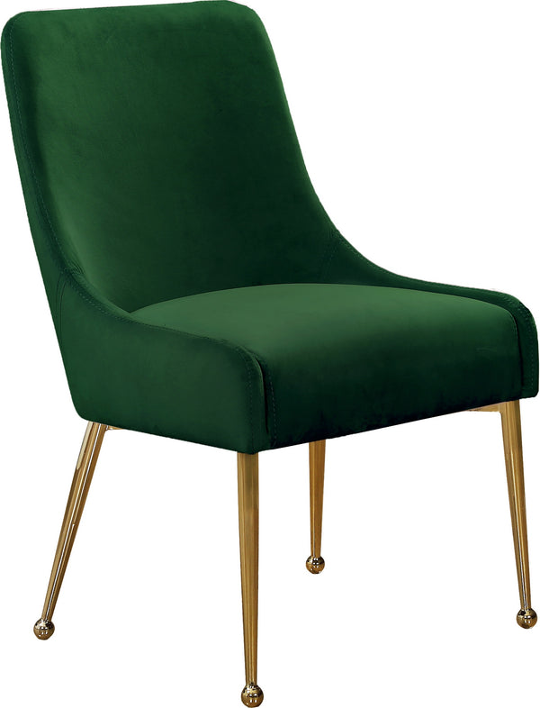 Irvin Dining Chair In Green Velvet