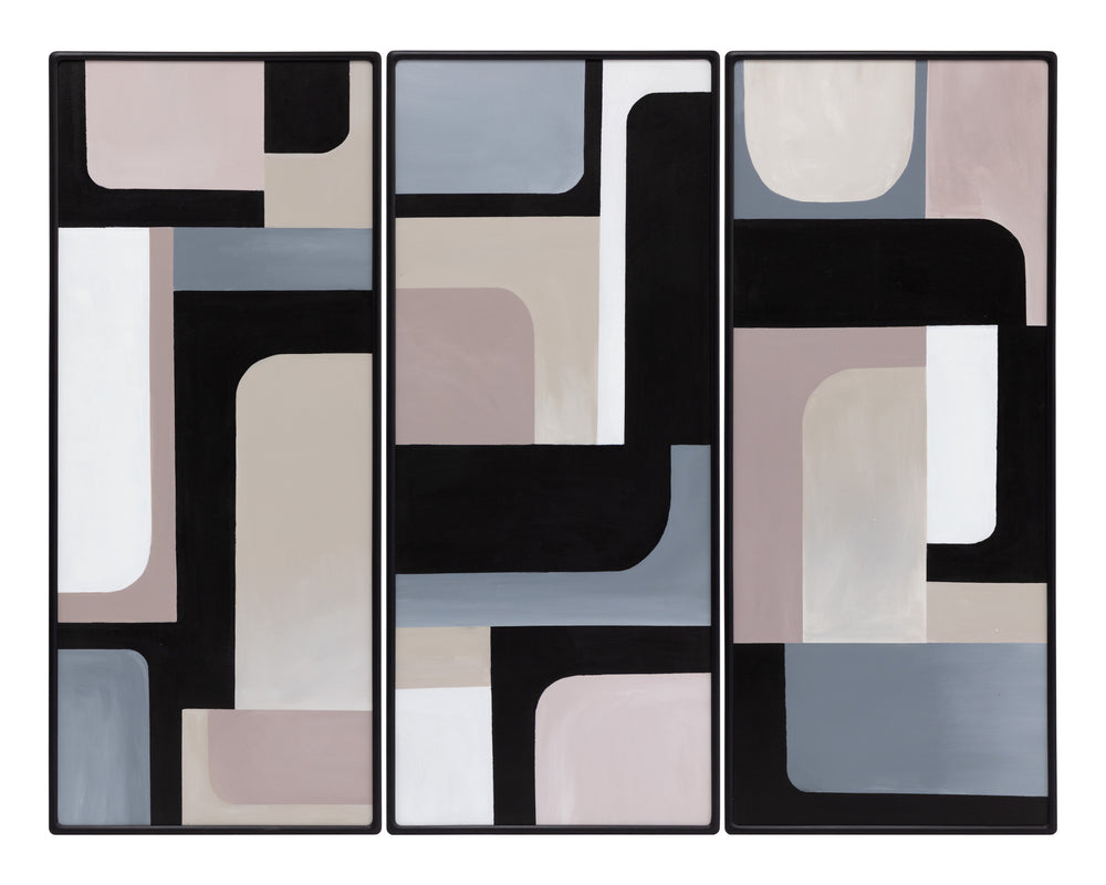 RADICAL INTERPRETATION (SET OF 3) - 28" X 66" - BLACK FLOATER FRAME