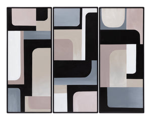 RADICAL INTERPRETATION (SET OF 3) - 28" X 66" - BLACK FLOATER FRAME