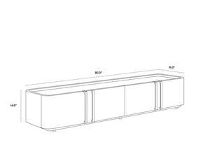 JAMILLE MEDIA CONSOLE AND CABINET - CREAM