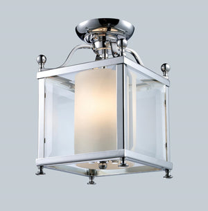 Fairview 3 Light Semi Flush Mount in Chrome Finish