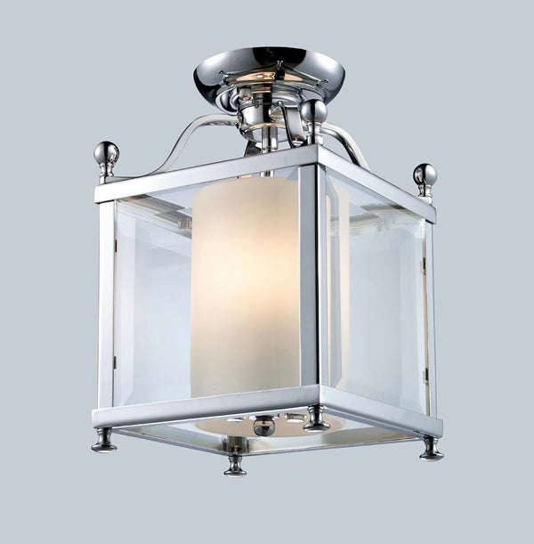 Fairview 3 Light Semi Flush Mount in Chrome Finish