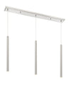 Forest 3 Light Island/Billiard in Brushed Nickel Finish