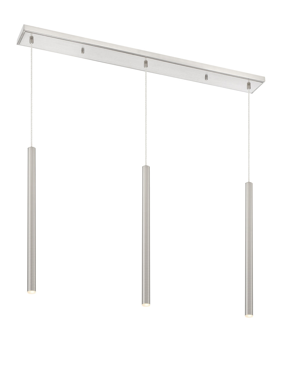 Forest 3 Light Island/Billiard in Brushed Nickel Finish