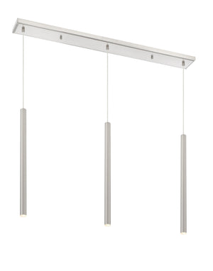 Forest 3 Light Island/Billiard in Brushed Nickel Finish