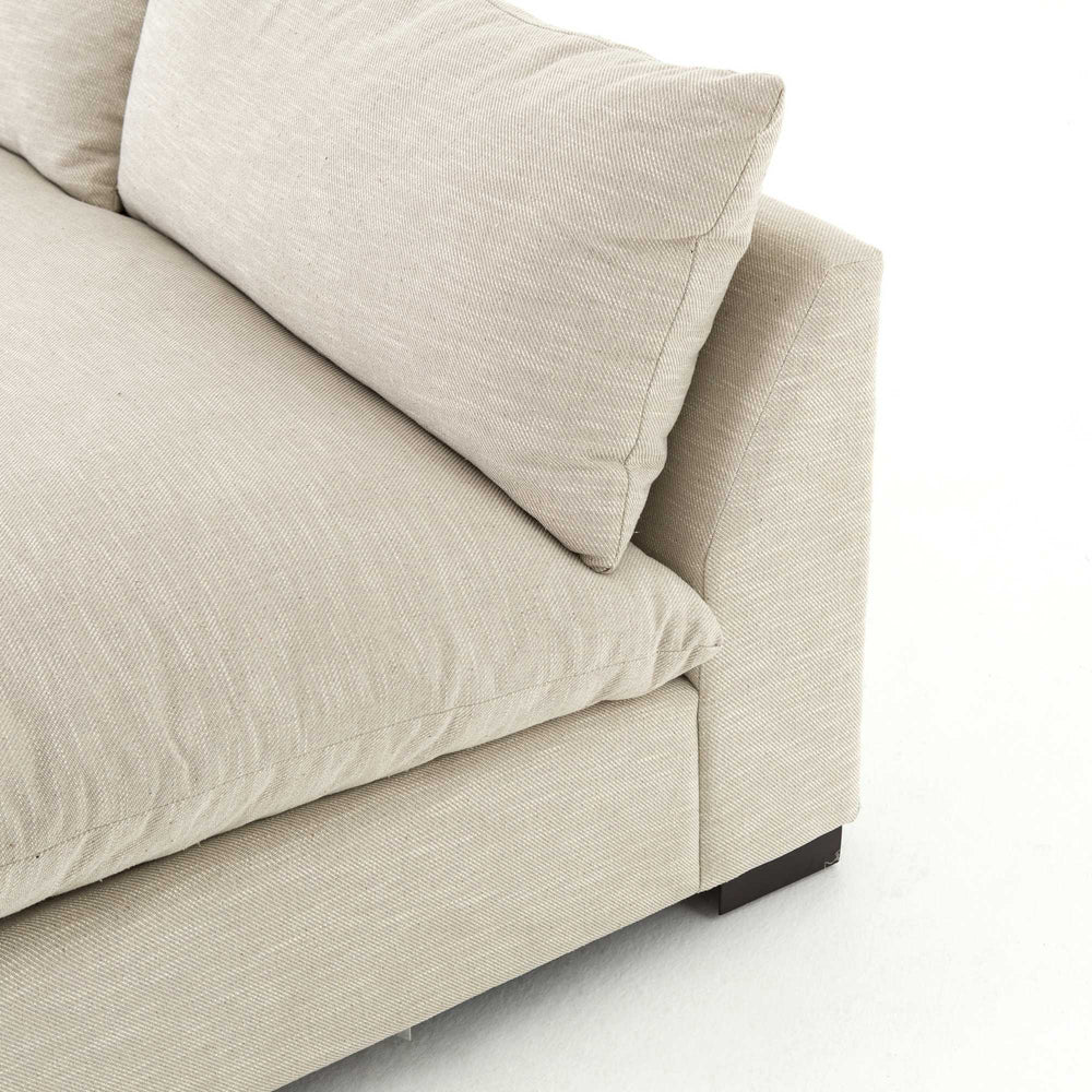 Grant Armless Sofa-Oatmeal