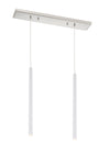 Forest 2 Light Island/Billiard in Brushed Nickel Finish