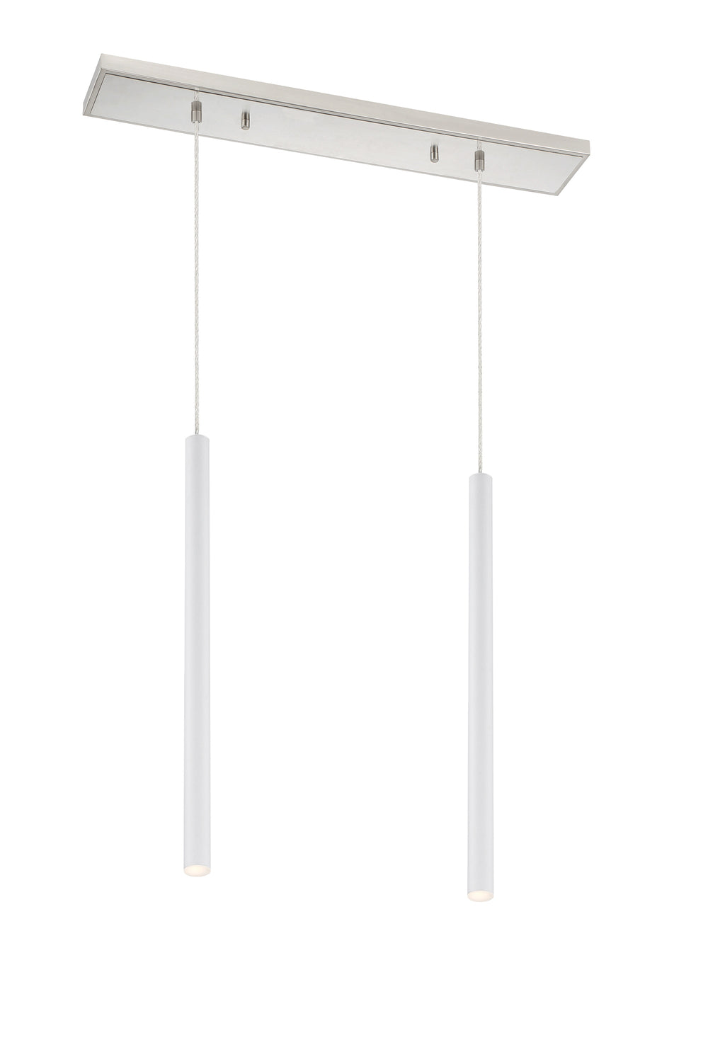 Forest 2 Light Island/Billiard in Brushed Nickel Finish