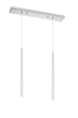 Forest 2 Light Island/Billiard in Brushed Nickel Finish