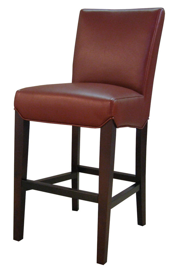 Milton Bonded Leather Counter Stool In Pomegranate
