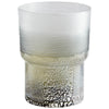 Small Canyonland Vase in Clear and Guilded Silver
