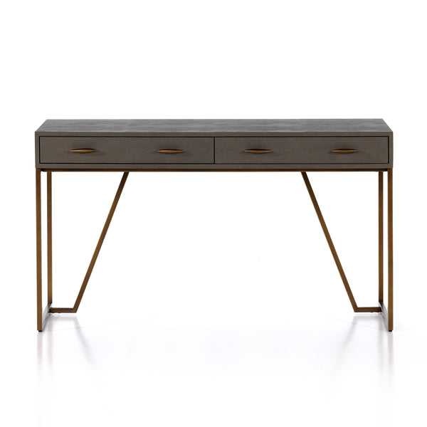 Shagreen Desk In Grey Shagreen