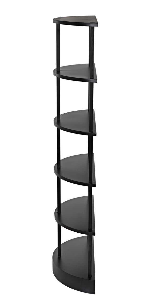 Spago Bookcase, Black Metal