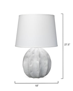 Urchin Ceramic Table Lamp with Linen Shade