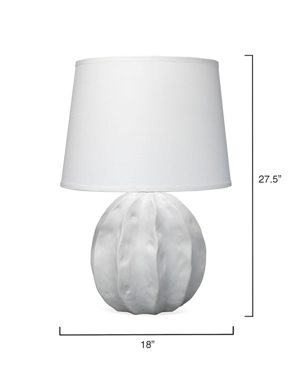 Urchin Ceramic Table Lamp with Linen Shade