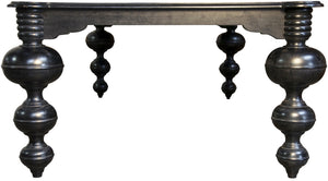 Claudio Dining Table, Hand Rubbed Black