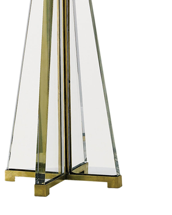 Lamont Table Lamp In Clear & Brass