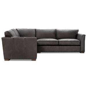 Bryson Top Grain Leather 3pc Sectional - Chocolate