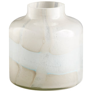 Small Lucerne Vase in Tan and Aqua