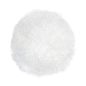 New Zealand White Sheepskin 16 Inch Round Pillow