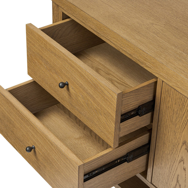 Roark Media Console - Amber Oak Veneer