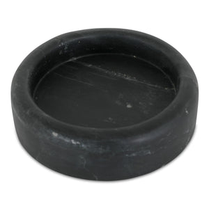 Anais Black Marble Catchall - 8" with White Veining