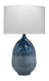 Twilight Iron Table Lamp with Linen Shade, Blue Ombre