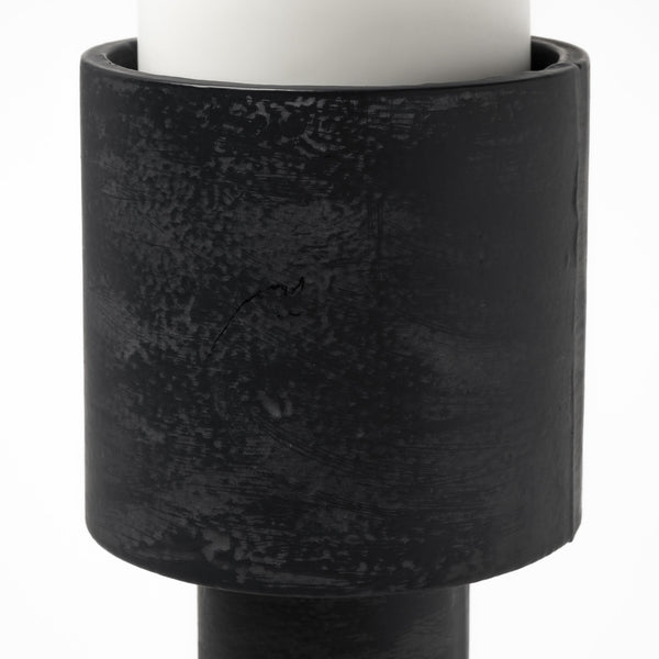 Bolton I 3.9L x 3.9W x 10.6H Black Metal Table Candle Holders
