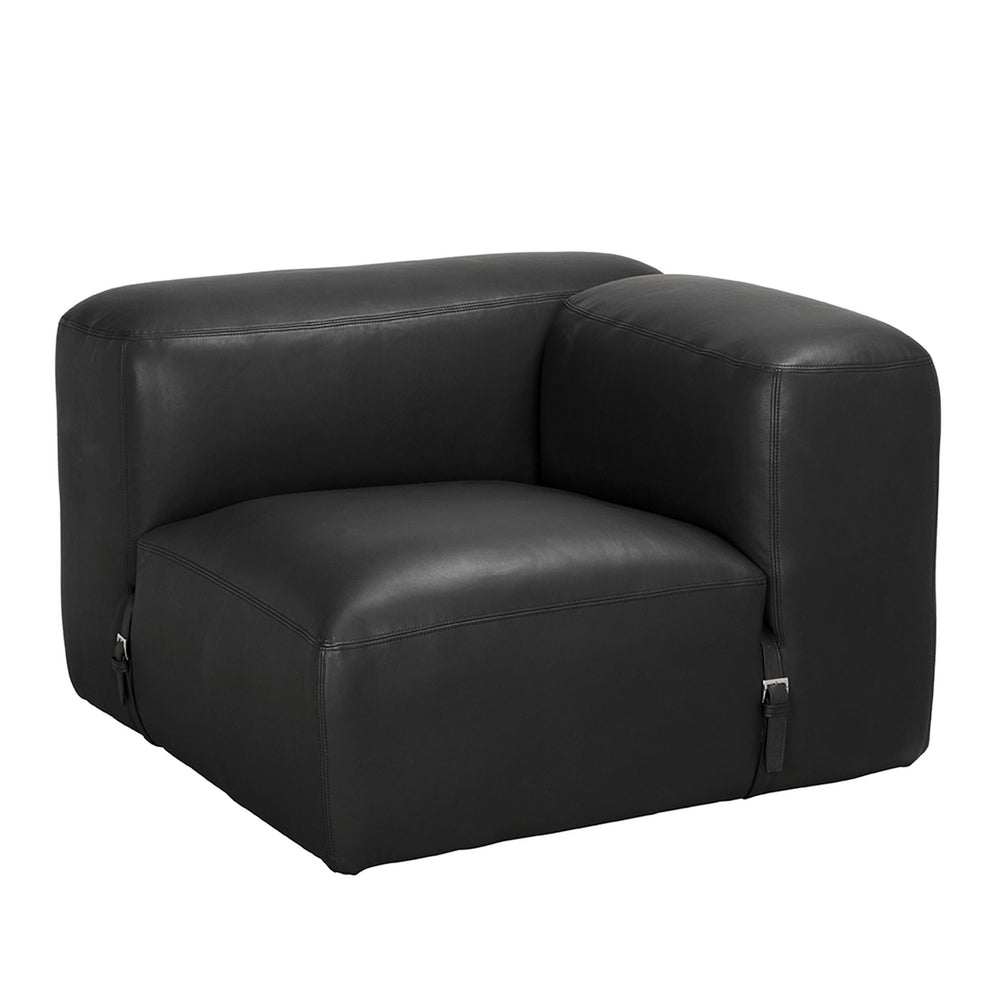 Augustus Modular Sofa, Right Corner, Santosa Matte Black