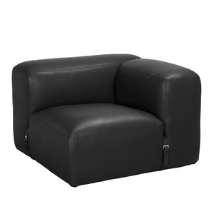 Augustus Modular Sofa, Right Corner, Santosa Matte Black
