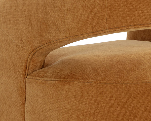 LLORET WHEELED DINING ARMCHAIR - DANNY AMBER