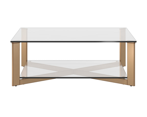 XAVIER COFFEE TABLE - SQUARE - ANTIQUE BRASS