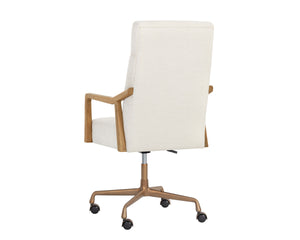 COLLIN OFFICE CHAIR - NATURAL - HEATHER IVORY TWEED