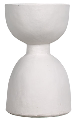 Hourglass Stool, White Fiber Cement