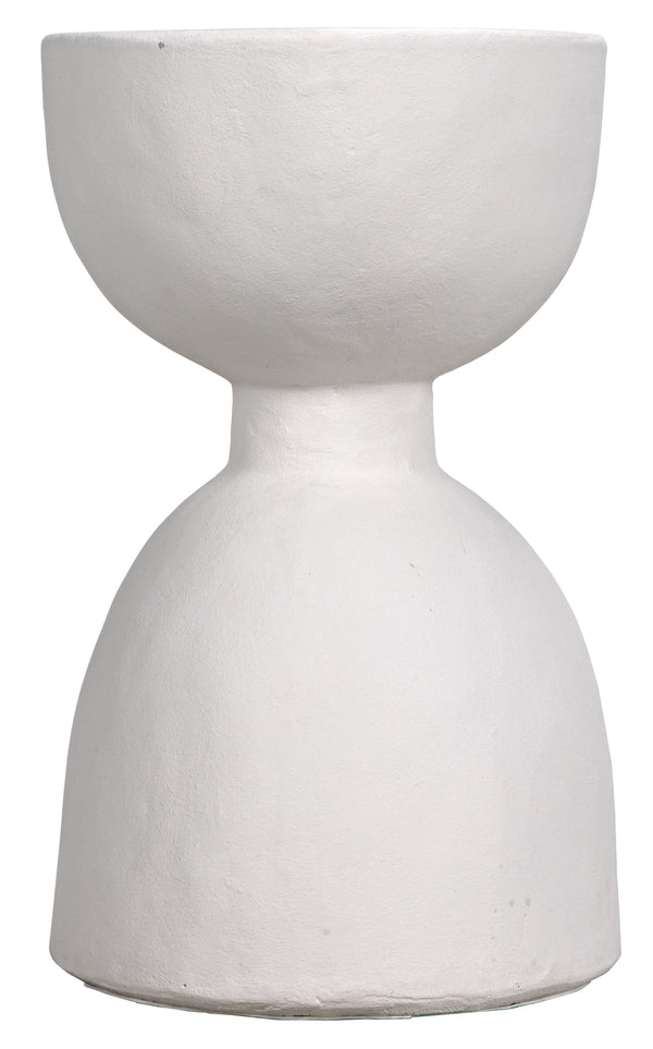 Hourglass Stool, White Fiber Cement