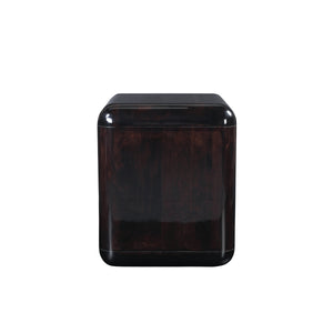 Rory Nightstand Dark Brown with Push-to-Open Drawers