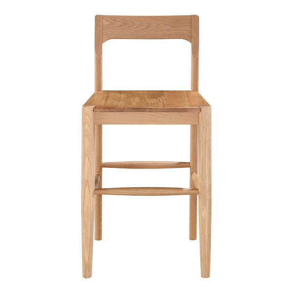 Moe's Owing Counter Stool in Natural Oak