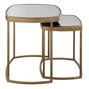 Vista Gold Nesting Tables, Set Of 2