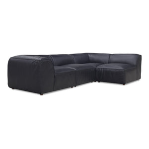 Form Signature Modular Sectional in Vantage Black Leather